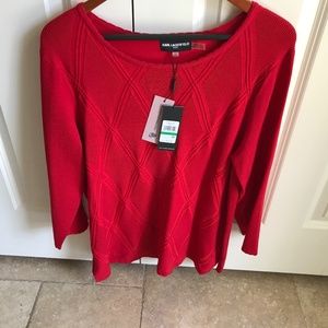 Karl Lagerfeld Red Sweater